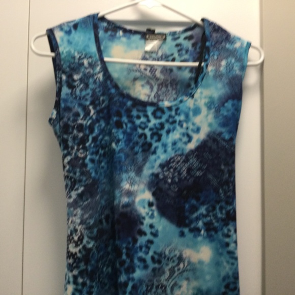 Lovely Blue/black Casual Top - Picture 2 of 6